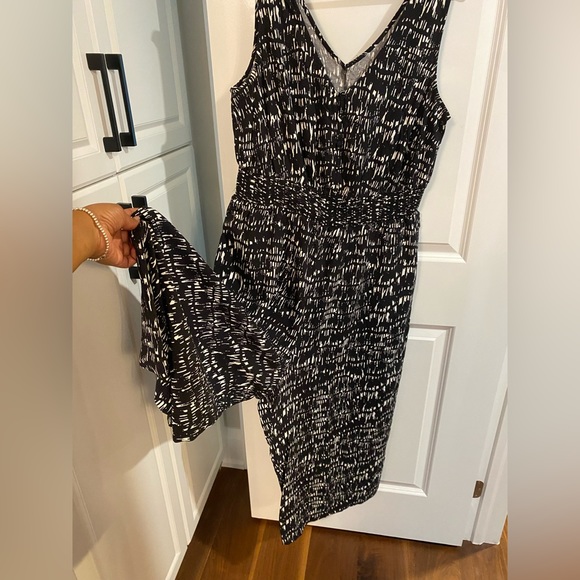 Black & White Printed Jumpsuit Romper - Picture 2 of 7